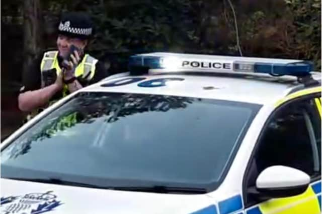 Percy Mann, 102 care home resident received a special visit from the police.