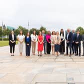 L to R Naomi Henderson, Megan Watt, Lucy Hennessy, Beth Simpson, Lauren White, Ross Faulds, Paige McGee, Kirsty Barron, Managing Partner Lesley Larg, Maria Akunna, Chair Colin Graham, Gary McPhail, Ian Sargison, Frankie Cusack, Donald Thomson, Jennifer Harris , Wiktoria Wisniewska, Lauren Pirouet and Georgia McNaughton. Picture by Chris Scott Photography