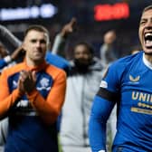 Rangers' James Tavernier celebrates the UEFA Europa League Semi-Final win over RB Leipzig at Ibrox Stadium. (Photo by Craig Williamson / SNS Group)