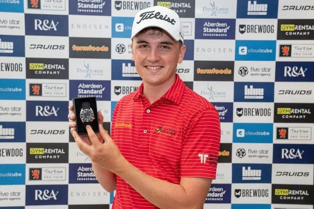 Sam Locke, winner of the Carnoustie Challenge, is one of four players in the hunt for a spot in next week's Aberdeen Standard Investments Scottish Open at The Renaissance Club. Picture: Kenny Smith
