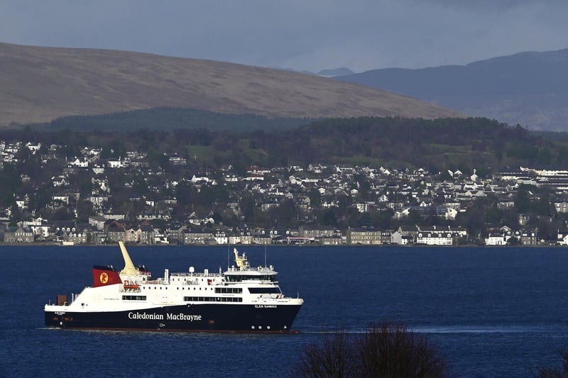 The Glen Sannox sailing under its own power is a milestone six years in the making. Here it is pictured in the Clyde with part of Port Glasgow in the background. Picture: John Devlin