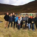 A group from Aberdeen with River staff having completed tree planting volunteering.