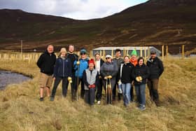 A group from Aberdeen with River staff having completed tree planting volunteering.