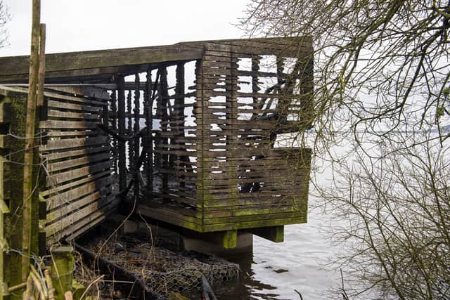 Mill Hide at Loch Leven National Nature Reserve after the blaze. photo, Lisa Ferguson
