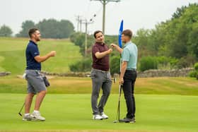 Liam Duncan, Scott Crichton and Ben Murray at the Scottish Amateur Championship. Picture: Scottish Golf