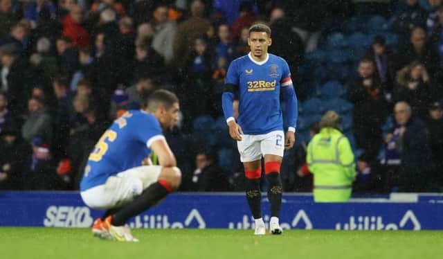Rangers' players are left frustrated at full time against Aberdeen at Ibrox. (Photo by Alan Harvey / SNS Group)
