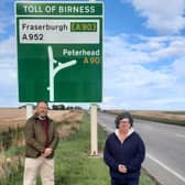 David Duguid with Ellon councillor Gillian Owen at A90 Toll of Birness