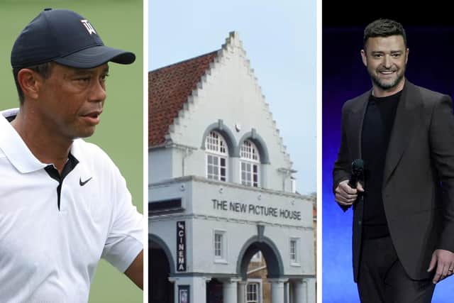 Tiger Woods and Justin Timberlake are behind the business hopig to transform the historic New Picture House cinema in St Andrews into a sports bar. Picture: Ethan Miller/ Patrick Smith/Getty Images