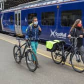 Cyclists in Glasgow's revamped Queen Street Station