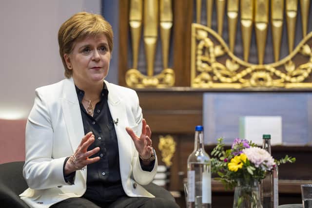 Former first minister Nicola Sturgeon during a devolution event in Edinburgh, to mark 25 years of Scottish Parliament, Photo: Jane Barlow/PA Wire
