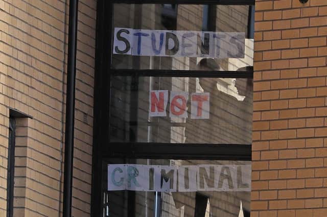 Locked down students have complained about the food provided