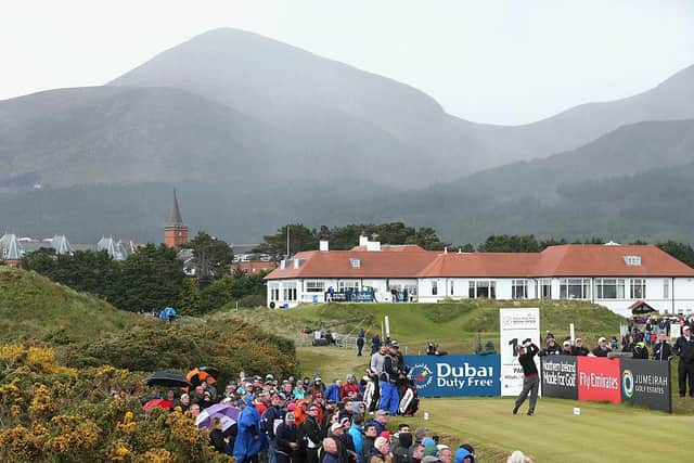 Royal County Down, where the Dubai Duty Free Irish Open Hosted by the Rory Foundation was held in 2015, has received the biggest golf allocation from Sport NI's Sports Sustainability Fund. Picture: Andrew Redington/Getty Images.
