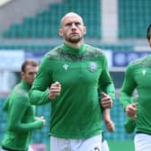 David Gray and Darren McGregor warm up before the final league game of last season v Celtic. It proved to be Gray's last appearance as a professional footballer (Photo by Ross Parker / SNS Group)