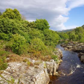 Contin Forest, near Strathpeffer, is home to acres of birch, pine and spruce woodland with amazing views over Strathconon. Take a break at Rogie Falls, where you can see leaping migrating salmon battle the cascading water.