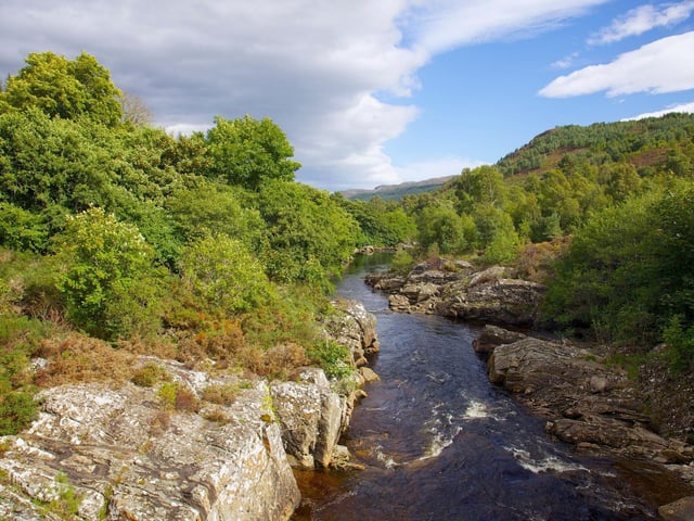 Contin Forest, near Strathpeffer, is home to acres of birch, pine and spruce woodland with amazing views over Strathconon. Take a break at Rogie Falls, where you can see leaping migrating salmon battle the cascading water.