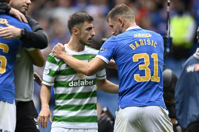 Celtic's Josip Juranovic and Borna Barisic of Rangers are in the Croatia World Cup squad. (Photo by Rob Casey / SNS Group)