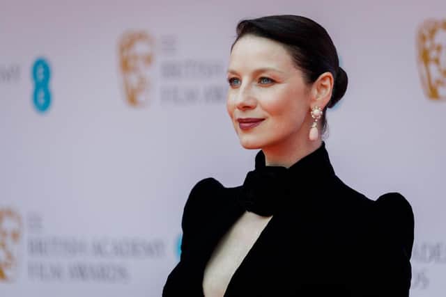 Caitriona Balfe attends the EE British Academy Film Awards 2022 at Royal Albert Hall on March 13, 2022 in London, England. (Photo by Tristan Fewings/Getty Images)