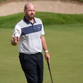 Craig Lee acknowledges the crowd during the third round of the Farmfoods Scottish Challenge presented by The R&A at Newmachar. Picture: Five Star Sports Agency
