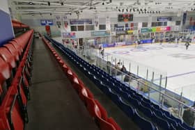 The empty seats normally filled by Fife Flyers fans (Pic: Fife Free Press)