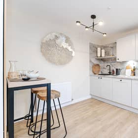 Kitchen and dining area at The Wireworks, Musselburgh