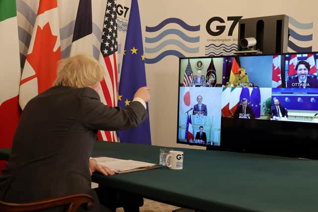 Boris Johnson urged the G7 world leaders to work together to ensure everyone on earth is vaccinated