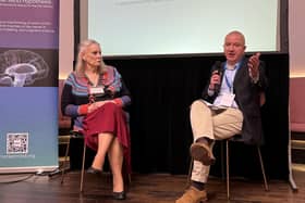 Deirdre McCloskey and Patrick Schotanus at the Market Mind Hypothesis (MMH) symposium in Edinburgh this week. Picture: MMH