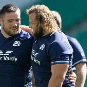 Scotland teammates Zander Fagerson and Pierre Schoeman will be rivals on Friday when Glasgow host Edinburgh in the 1872 Cup. (Photo by Craig Williamson / SNS Group)