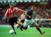 Gers boss Giovanni Van Bronkhorst takes on Michael Gray of Sunderland the last time the sides faced each other in 1999. Credit: SNS Group