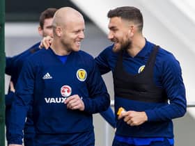Steven Naismith (left) and Robert Snodgrass during their Scotland playing days.