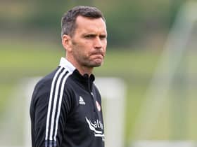 Stephen Glass - the Aberdeen manager had say on Ryan Hedges speculation (Photo by Ross MacDonald / SNS Group)