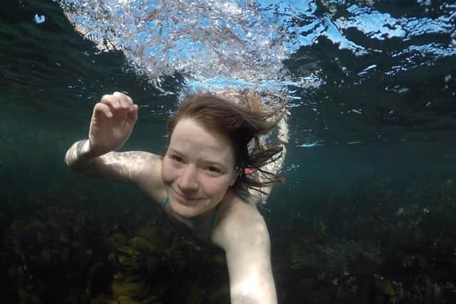 Jen MacNeill, one of the islanders who took part in the project with Document Scotland photography collective this month. Her adventures in sea swimming and photographing her ever-changing environment have helped her come to terms with a diagnosis of bi-polar. PIC: Jen MacNeill.