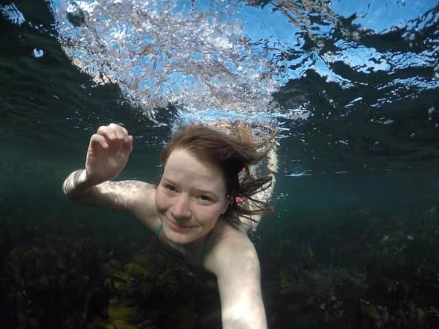 Jen MacNeill, one of the islanders who took part in the project with Document Scotland photography collective this month. Her adventures in sea swimming and photographing her ever-changing environment have helped her come to terms with a diagnosis of bi-polar. PIC: Jen MacNeill.