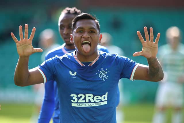 Alfredo Morelos scored his 55th league goal for Rangers against Celtic (Picture: Getty images / Ian McNicol)