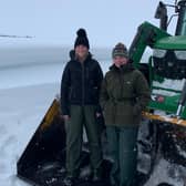 Lucy, 19, and Abbie, 21, McGillivray from the Braes of Glenlivet in Moray. They live in one of 46 rural communities in Scotland which were identified as 'not spots' for internet coverage - until now. PIC: Contributed.