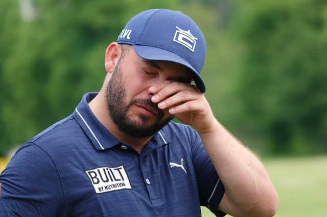 Conor O'Neil is overcome with emotion after winning the Jessie May World Snooker Championship at Donnington Grove on Friday. Picture: PGA EuroPro Tour