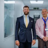 EnteroBiotix CEO Dr James McIlroy with Robin Railton, site director at EnteroBiotix. Picture: Mark Liddell Photography