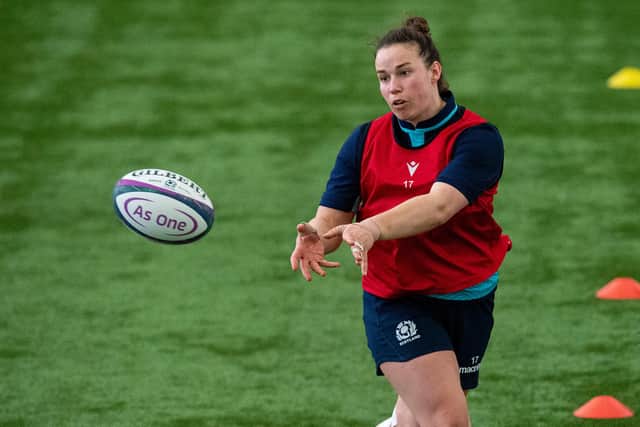 Rachel Malcolm injured her knee against England. Picture: Ross MacDonald/SNS