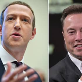 Mark Zuckerberg and Elon Musk are involved in a social media fight and will possibly have a real one (Picture: Mandel Ngan and Alain Jocard/AFP via Getty Images)