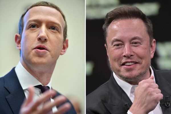 Mark Zuckerberg and Elon Musk are involved in a social media fight and will possibly have a real one (Picture: Mandel Ngan and Alain Jocard/AFP via Getty Images)