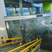 Flash floods have hit London after a spell of hot weather picture: Rob Day