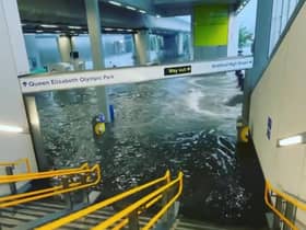 Flash floods have hit London after a spell of hot weather picture: Rob Day