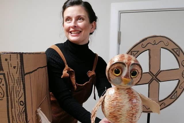 Hoglets Theatre and their owl Woody perform Wood Owl and the Box of Wonders
