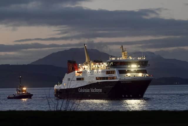 Glen Sannox returns after sea trials in the Clyde in February. (Photo by John Devlin/The Scotsman)