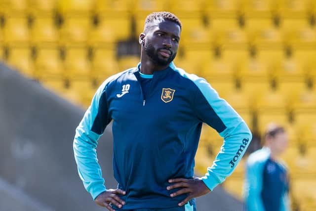 New Livingston signing Esmael Goncalves takes part in pre-season training at the Tony Macaroni Arena. (Photo by Ross Parker / SNS Group)