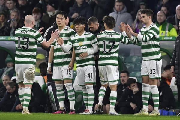 Reo Hatate and Jota are set to return for Celtic this weekend.  (Photo by Rob Casey / SNS Group)
