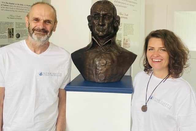 Gordon Povey, general manager, and Justyna Majewska, centre manager, at Adam Smith Global Foundation's heritage centre (Pic: Submitted)