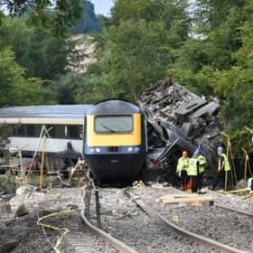 Three people were killed in the Carmont derailment in August 2020. Picture: RAIB