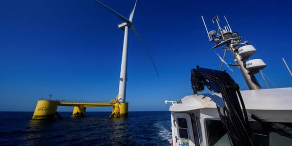 Scotland is ideally placed for floating wind turbine schemes (Picture: Miguel Riopa/AFP via Getty Images)