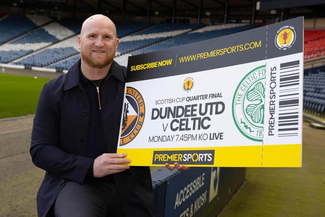 John Hartson previews the Scottish Cup tie between Dundee United and Celtic, which will be shown live on Premier Sports. (Photo by Alan Harvey / SNS Group)
