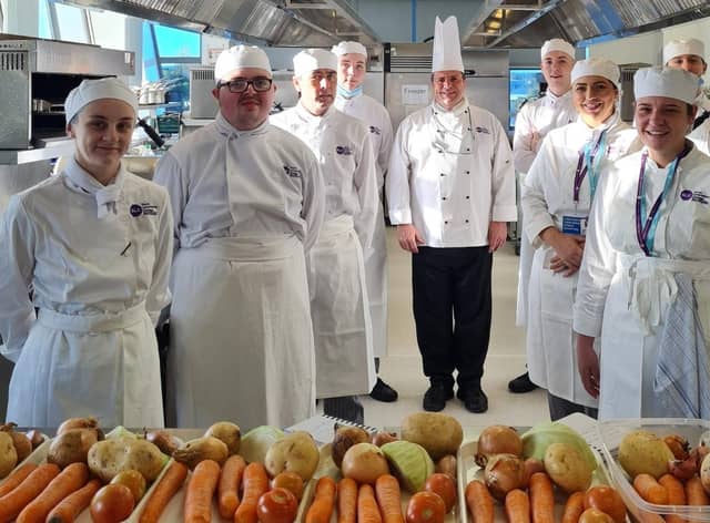 Hospitality students at South Lanarkshire College